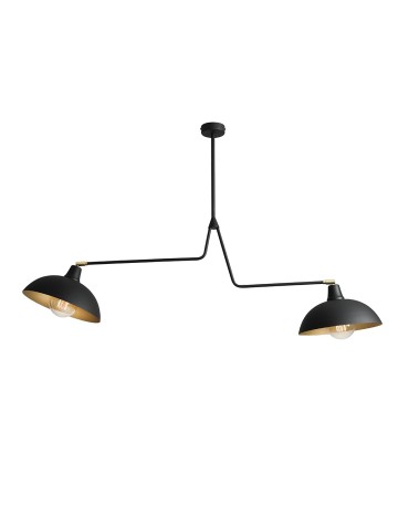 ALDEX PLAFON ESPACE 2 BLACK, 2 x 60W (1036H1)