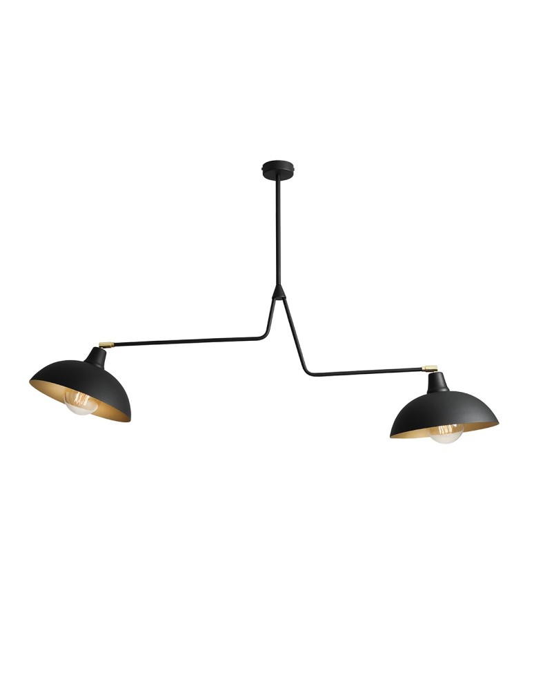 Pendant lamps - ALDEX PLAFON ESPACE 2 BLACK, 2 x 60W (1036H1) - product kolory-swiatla.pl 1