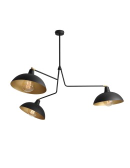 ALDEX PLAFON ESPACE 3 CZARNY, 3 x 60W (1036E_1)
