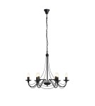 Chandelier chandeliers - ALDEX Chandelier Rose 6 BLACK, 6 x max 40W (397K1) - product 1