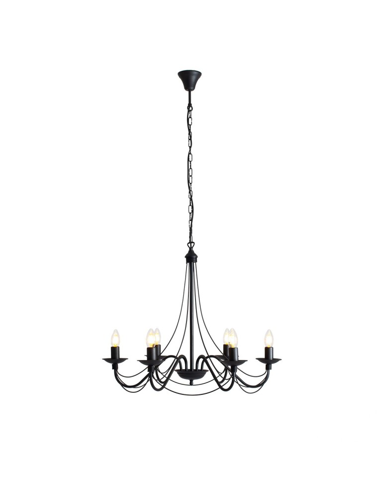 Chandelier chandeliers - ALDEX Chandelier Rose 6 BLACK, 6 x max 40W (397K1) - product kolory-swiatla.pl 1
