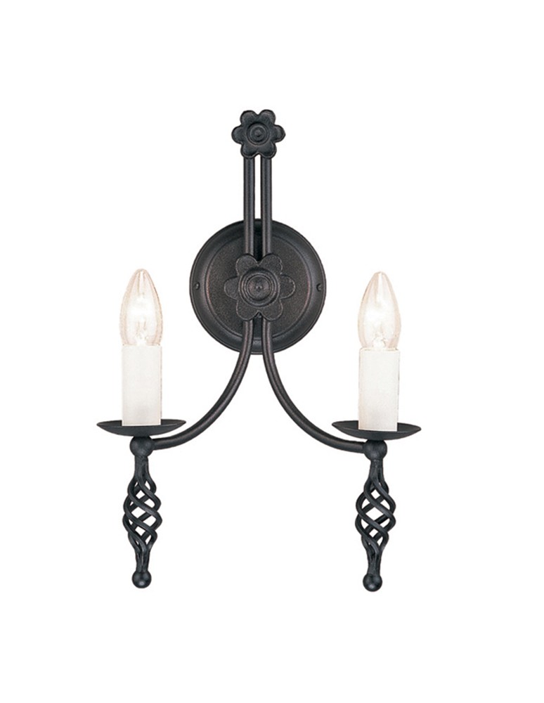 Chandelier wall lamps - Elstead Lighting Interior Wall lamp BELFRY 2x60W E14 BY2 BLACK - product kolory-swiatla.pl 1