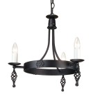 Rustic chandeliers - Elstead Lighting Interior Pendant BELFRY 3x60W E14 BY3 BLACK. - product 1