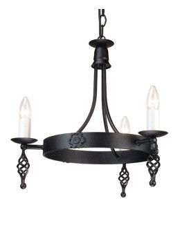 Elstead Lighting Interior Pendant BELFRY 3x60W E14 BY3 BLACK.