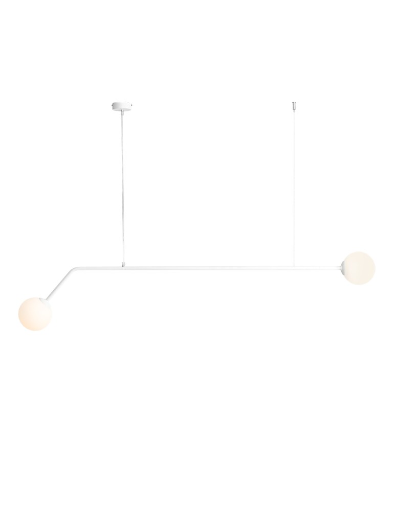 Pendant lamps spheres - ALDEX PURE WHITE Pendant LAMP, 2 x 40W (1064H) - product kolory-swiatla.pl 1