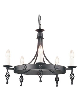 Elstead Lighting Interior Hanging BELFRY 5x60W E14 BY5 BLACK.