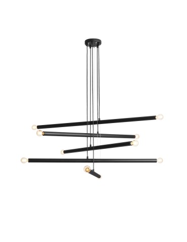 ALDEX PENDING LAMP TUBO 10 BLACK, 10 x max 40W (1072M1)