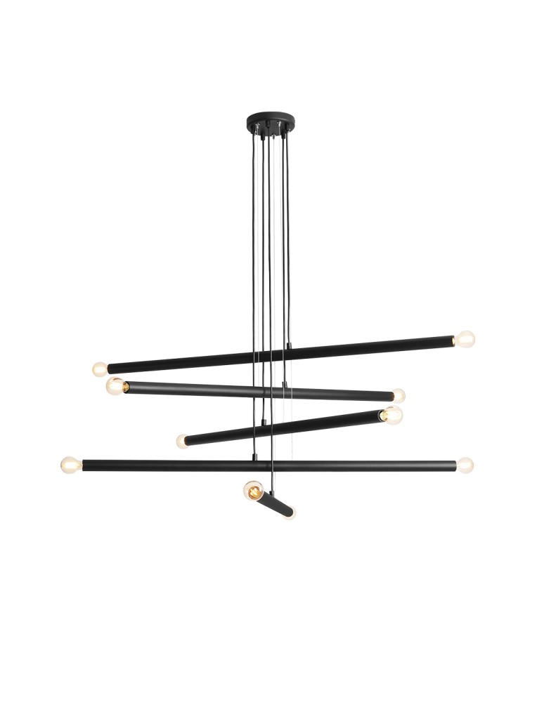 Pendant tube lamps - ALDEX PENDING LAMP TUBO 10 BLACK, 10 x max 40W (1072M1) - product kolory-swiatla.pl 1