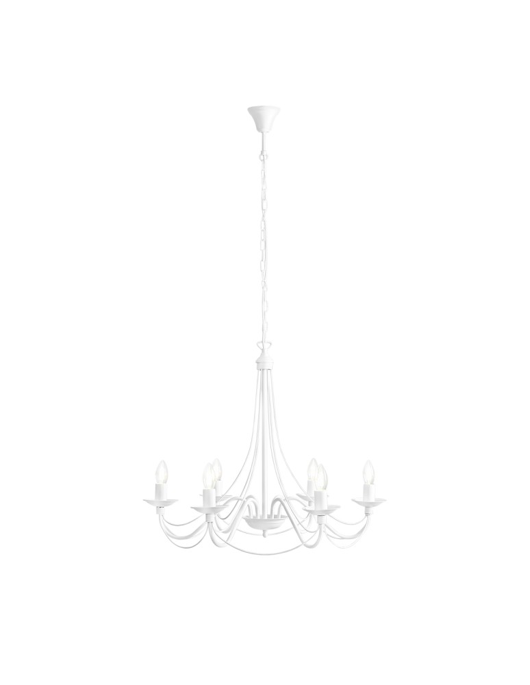 Chandelier chandeliers - ALDEX Chandelier Rose 6 WHITE, 6 x max 40W (397K) - product kolory-swiatla.pl 1