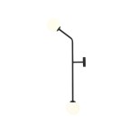 Wall lamps - ALDEX PURE BLACK VERTICAL SHINKIT, 2 x 40W (1064D1_2) - product 1