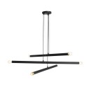 Pendant tube lamps - ALDEX PENDING LAMP TUBO 6 BLACK, 6 x max 40W (1072K1) - product 1