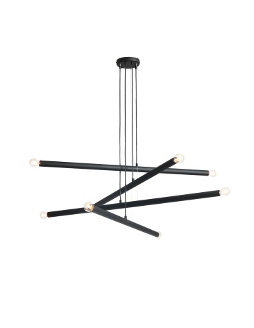 ALDEX PENDING LAMP TUBO 8 BLACK, 8 x max 40W (1072P1)