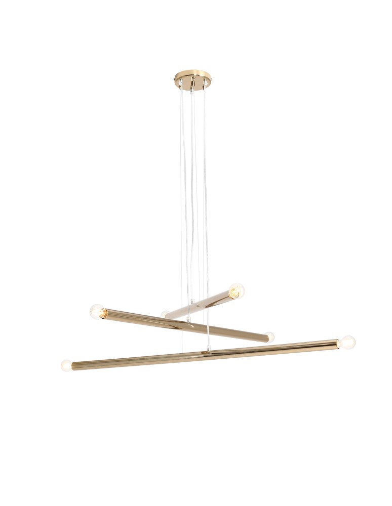Pendant tube lamps - ALDEX PENDING LAMP TUBO 6 GOLD, 6 x max 40W (1072K30) - product kolory-swiatla.pl 1