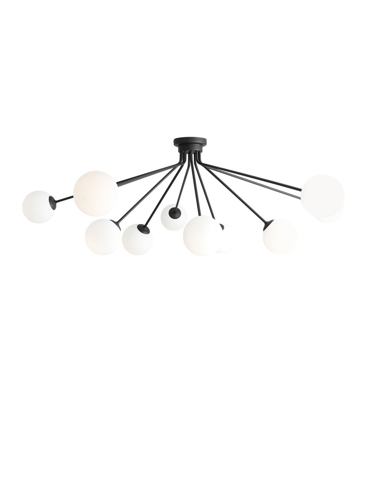 Scandinavian style ceiling lamps - ALDEX PLAFON HOLM 10 BLACK, 10 x max 40W (1082PL_M1) - product kolory-swiatla.pl 1