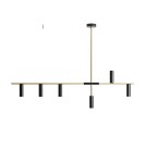Pendant lamps - ALDEX PENDING LAMP TREVO 6 BLACK/Brass, 6 x 35W (1083K40) - product 1
