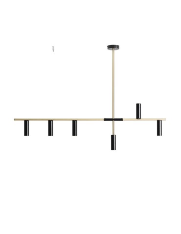 ALDEX PENDING LAMP TREVO 6 BLACK/Brass, 6 x 35W (1083K40)