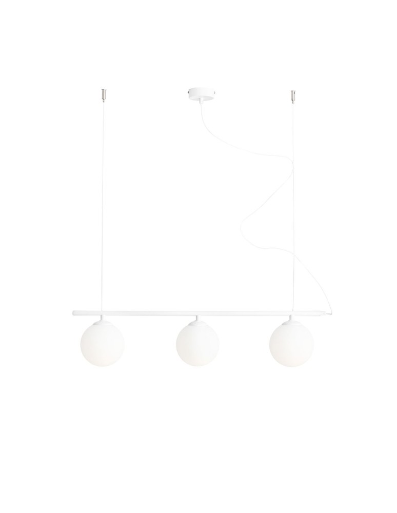 Pendant lamps spheres - ALDEX HANGING LAMP BERYL GLASS 3 WHITE, 3 x max 40W (1006E) - product kolory-swiatla.pl 1