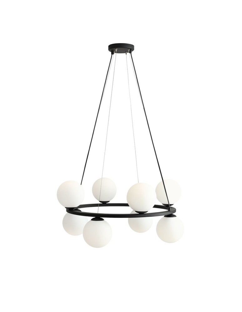 Pendant lamps spheres - ALDEX HANGING LAMP KRONE 8 BLACK, 8 x max 40W (1085P1) - product kolory-swiatla.pl 1