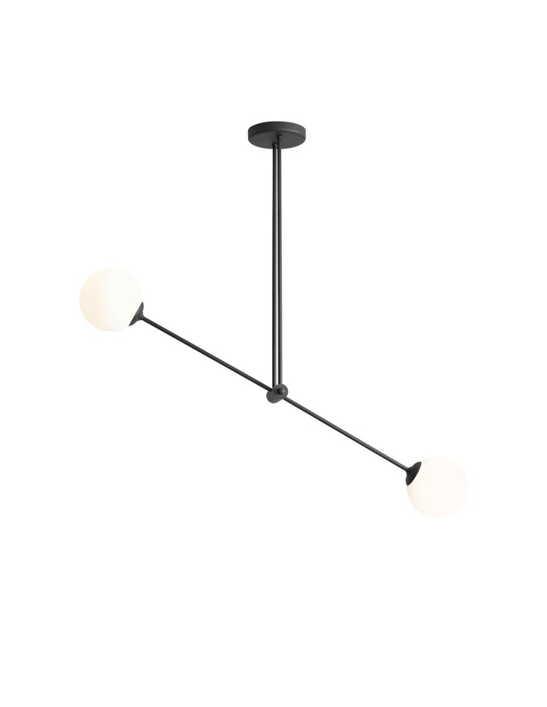 Pendant lamps spheres - ALDEX PLAFON OHIO 2 BLACK, 2 x max 40W (1081PL_H1) - product kolory-swiatla.pl 1