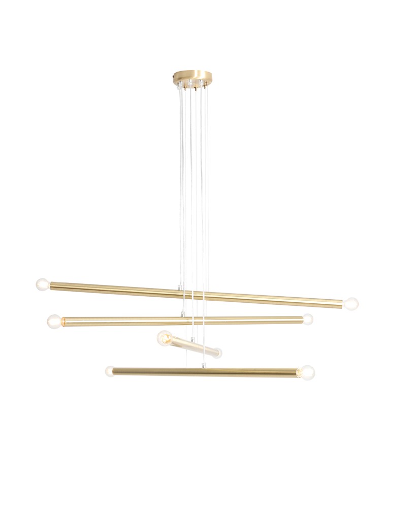 Pendant tube lamps - ALDEX HANGING LAMP TUBO 8 brass, 8 x max 40W (1072P40) - product kolory-swiatla.pl 1
