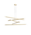 Pendant tube lamps - ALDEX HANGING LAMP TUBO 10 brass, 10 x max 40W (1072M40) - product 1