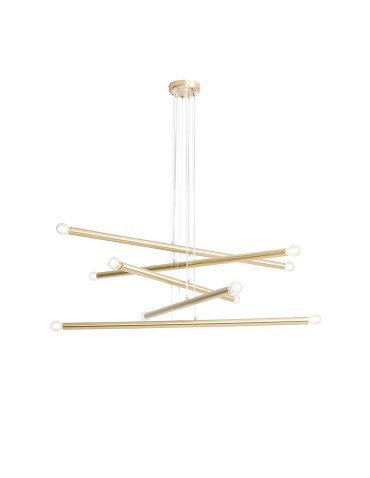 ALDEX HANGING LAMP TUBO 10 brass, 10 x max 40W (1072M40)