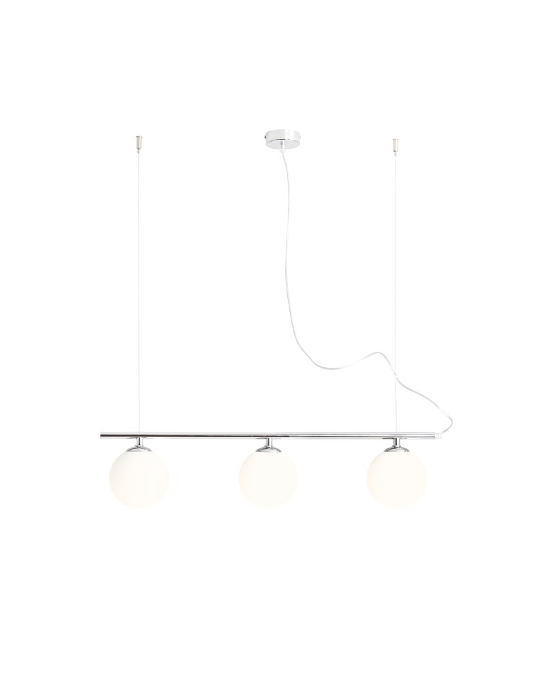 Pendant lamps spheres - ALDEX HANGING LAMP BERYL GLASS 3 CHROM, 3 x max 40W (1006E_4) - product kolory-swiatla.pl 1