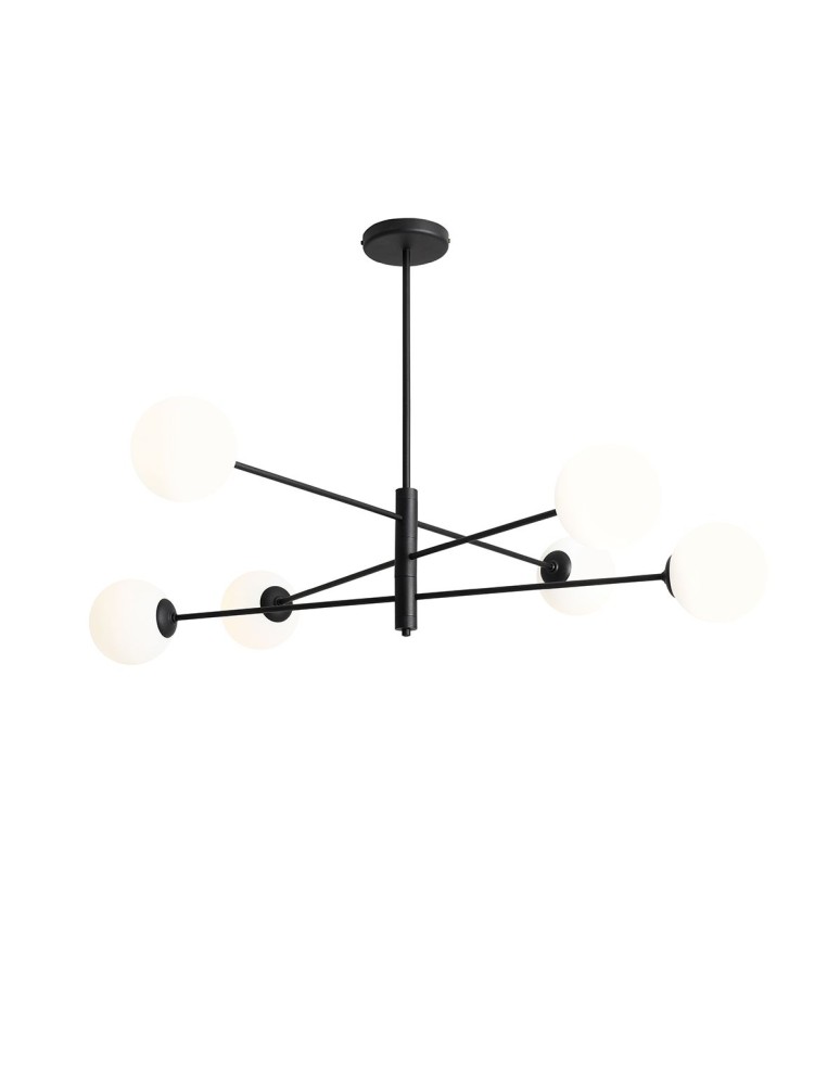 Pendant lamps spheres - ALDEX PLAFON HOMME 6 BLACK, 6 x max 60W (1090PL_K1) - product kolory-swiatla.pl 1