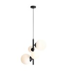 Pendant lamps spheres - ALDEX BLOOM 4 BLACK pendant lamp, 2 x 40W / 2 x 60W (1091L1) - product 1