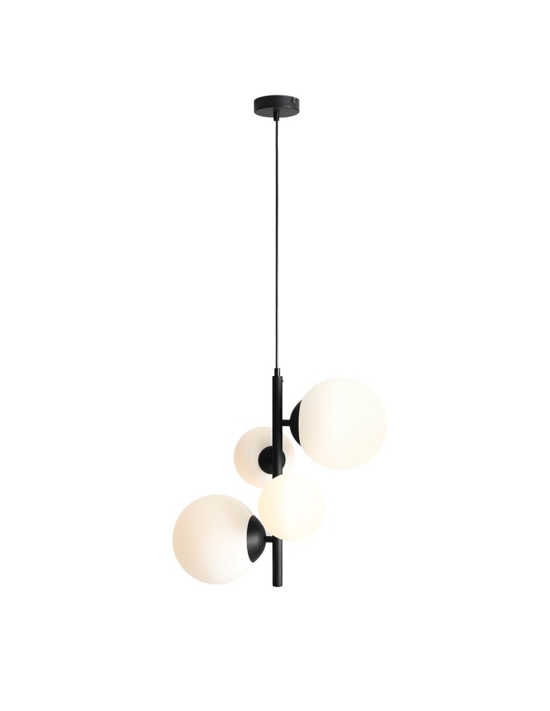 Pendant lamps spheres - ALDEX BLOOM 4 BLACK pendant lamp, 2 x 40W / 2 x 60W (1091L1) - product kolory-swiatla.pl 1
