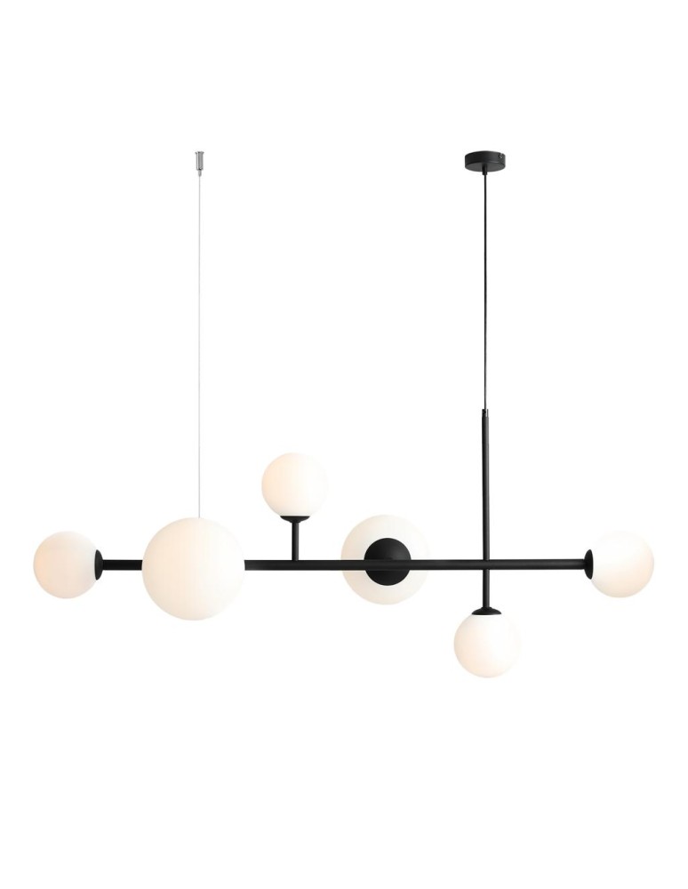 Pendant lamps spheres - ALDEX PENDING LAMP DIONE 6 BLACK, 4 x 40W / 2 x 60W (1092K1) - product kolory-swiatla.pl 1