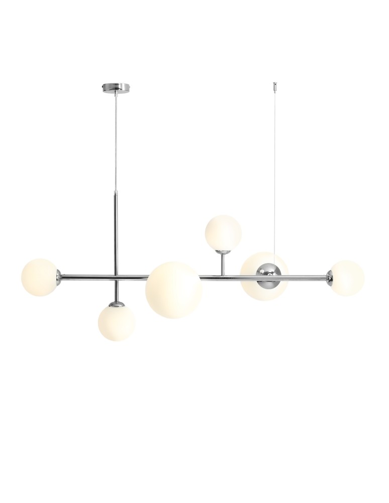 Pendant lamps spheres - ALDEX PENDING LAMP DIONE 6 CHROM, 4 x 40W / 2 x 60W (1092K4) - product kolory-swiatla.pl 1