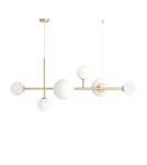 Pendant lamps spheres - ALDEX HANGING LAMP DIONE 6 brass, 4 x 40W / 2 x 60W (1092K40) - product 1