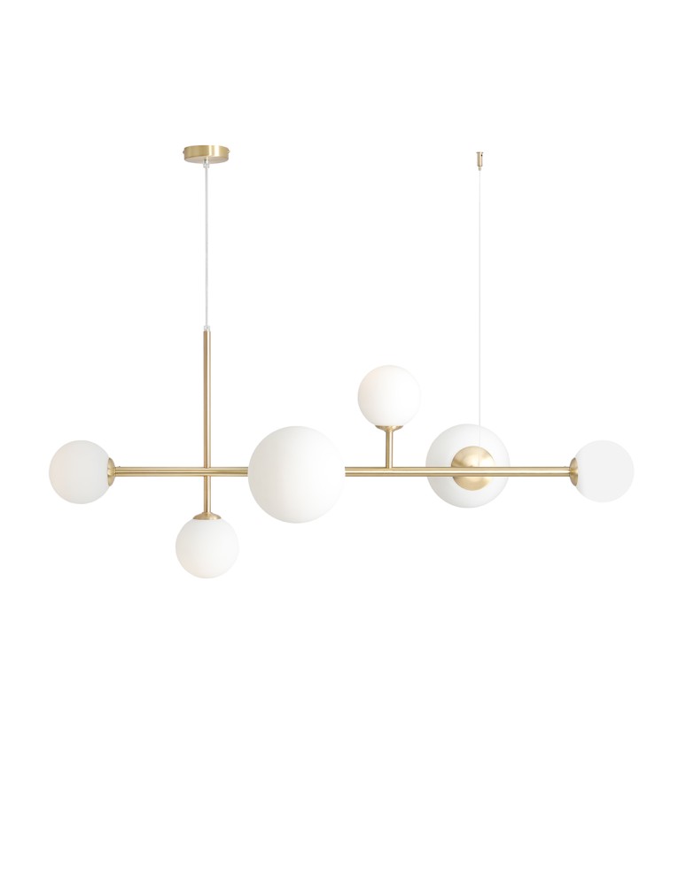 Pendant lamps spheres - ALDEX HANGING LAMP DIONE 6 brass, 4 x 40W / 2 x 60W (1092K40) - product kolory-swiatla.pl 1