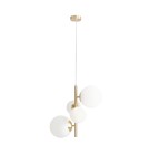 Pendant lamps spheres - ALDEX HANGING LAMP BLOOM 4 brass, 2 x 40W / 2 x 60W (1091L40) - product 1