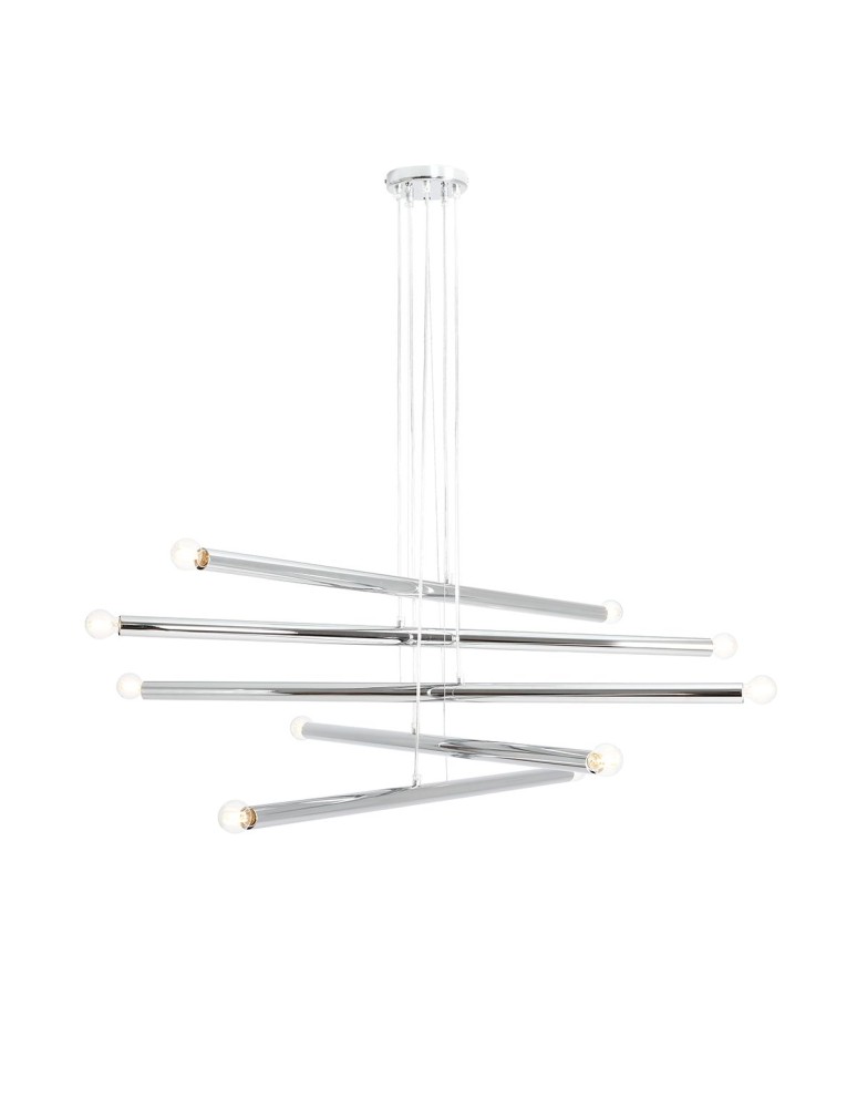 Pendant tube lamps - ALDEX HANGING LAMP TUBO 10 CHROM, 10 x max 40W (1072M4) - product kolory-swiatla.pl 1