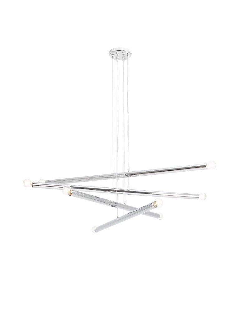 Pendant tube lamps - ALDEX PENDING LAMP TUBO 8 CHROM, 8 x max 40W (1072P4) - product kolory-swiatla.pl 1