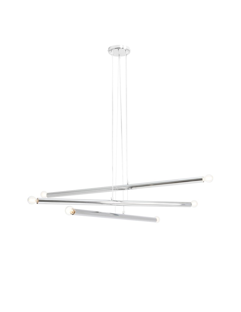 Pendant tube lamps - ALDEX HANGING LAMP TUBO 6 CHROME, 6 x max 40W (1072K4) - product kolory-swiatla.pl 1