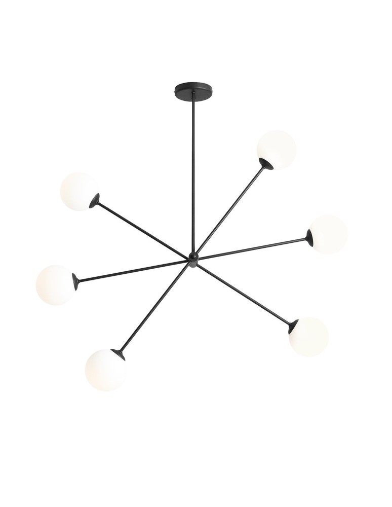 Pendant lamps spheres - ALDEX PLAFON OHIO 6 BLACK, 6 x max 40W (1081PL_K1) - product kolory-swiatla.pl 1