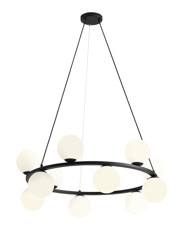 Pendant lamps spheres - ALDEX HANGING LAMP KRONE 12 BLACK, 10 x max 40W (1085R1) - product kolory-swiatla.pl 1