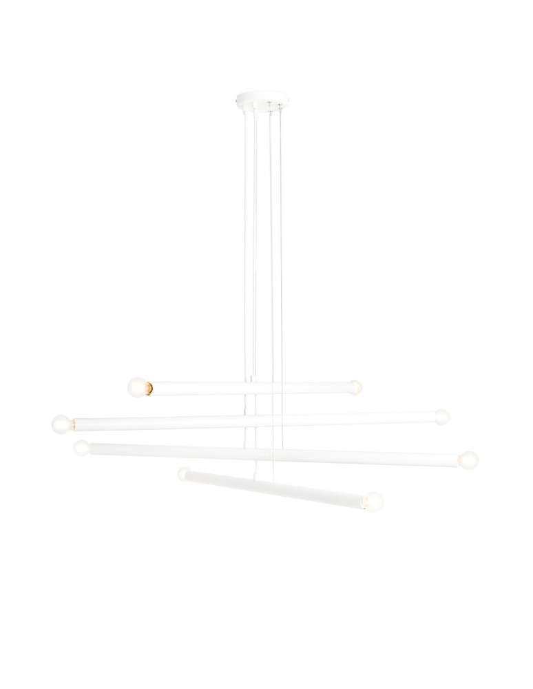 Pendant tube lamps - ALDEX PENDING LAMP TUBO 8 WHITE, 8 x max 40W (1072P) - product kolory-swiatla.pl 1