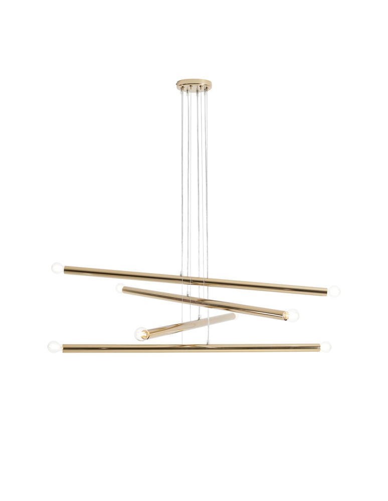 Pendant tube lamps - ALDEX PENDING LAMP TUBO 8 GOLD, 8 x max 40W (1072P30) - product kolory-swiatla.pl 1