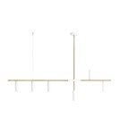 Pendant tube lamps - ALDEX TREVO 6 WHITE/brass pendant lamp, 6 x 35W (1097K40) - product 1