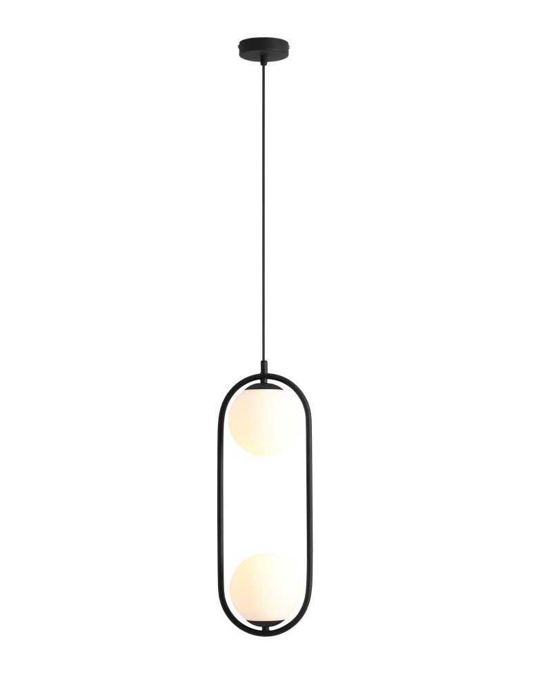 Pendant lamps spheres - ALDEX PENDING LAMP RIVA 2 BLACK, 2 x max 40W (1086H1) - product kolory-swiatla.pl 1
