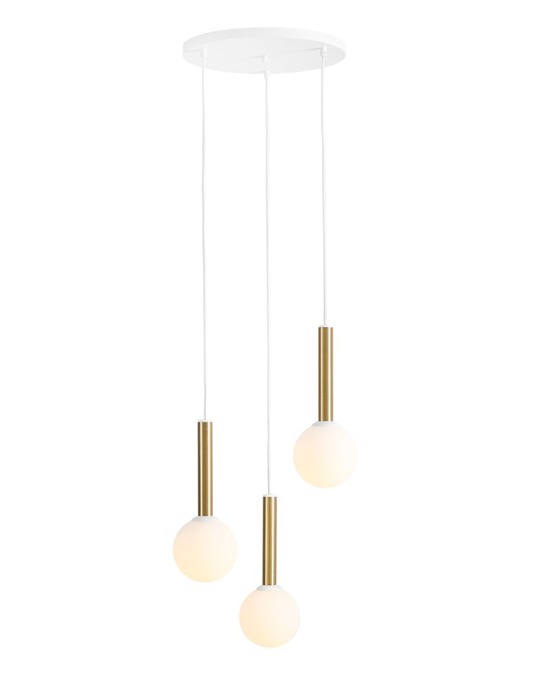 Pendant lamps spheres - ALDEX PENDING LAMP RINN 3 WHITE, 3 x max 40W (1098E) - product kolory-swiatla.pl 1