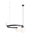 Pendant lamps spheres - ALDEX PENDING LAMP GARDA 4 RING BLACK, 3 x 40W / 1 x 60W (1099L1_R) - product 1