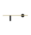 Wall lamps - ALDEX TREVO BRIGHTNESS BLACK/brass (left), 1 x 35W (1083C40) - product 1