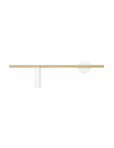 ALDEX TREVO WHITE/brass wall lamp (left), 1 x 35W (1097C40)