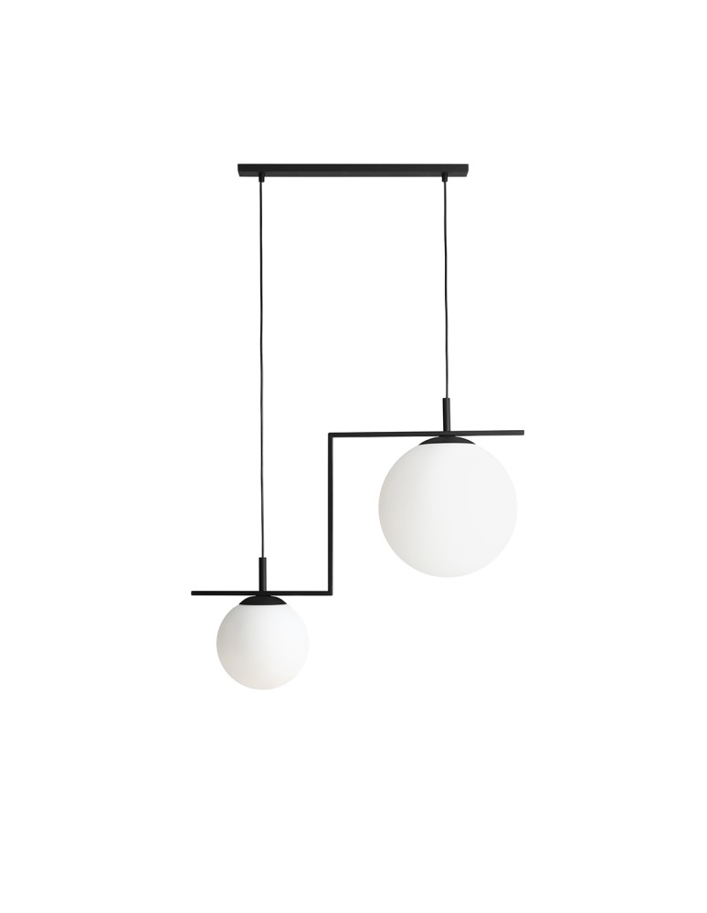 Pendant lamps spheres - ALDEX PENDING LAMP ZAC 2 BLACK MATTE, 2 x 60W (1038H1_2) - product kolory-swiatla.pl 1
