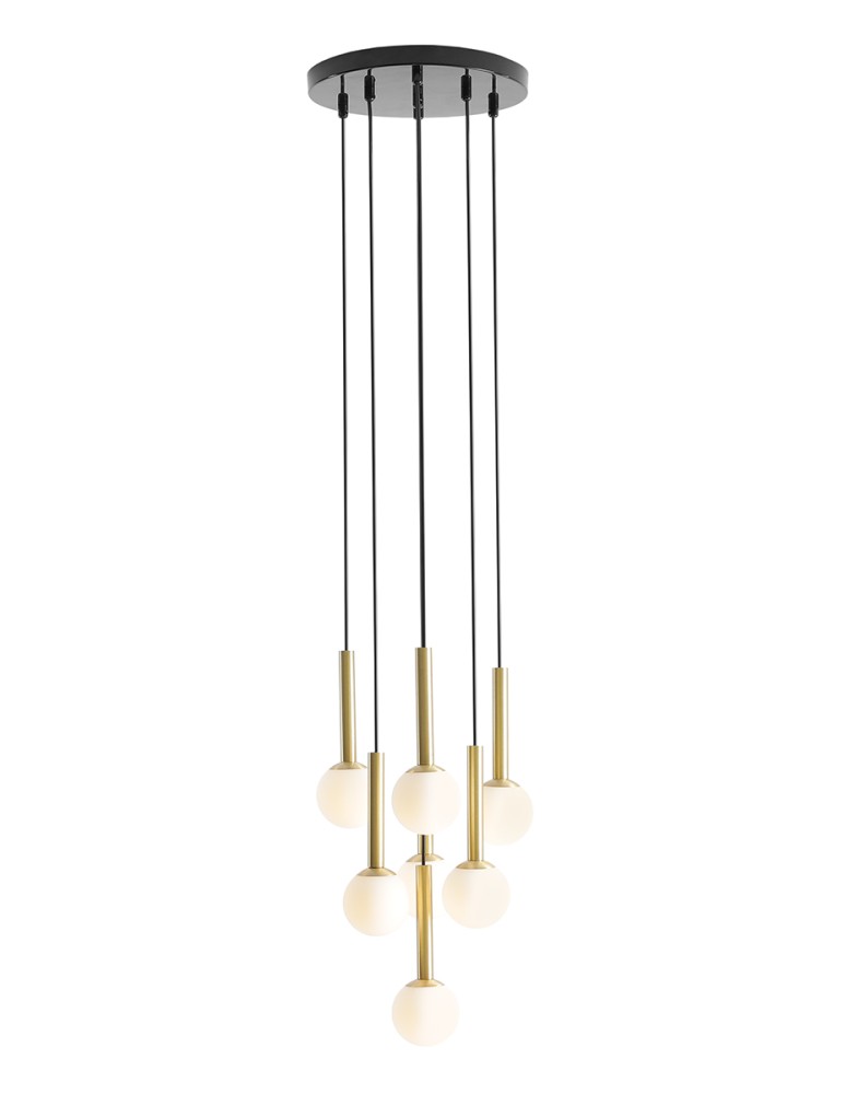 Pendant lamps spheres - ALDEX PENDING LAMP RIU 7 BLACK, 7 x max 5W led (1103T1) - product kolory-swiatla.pl 1